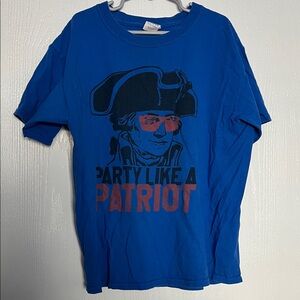 Gildan Blue Kids Tee with Patriotic Graphic